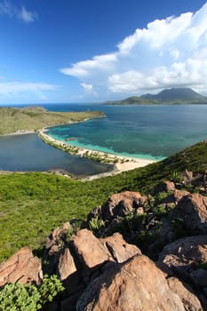 View of the Caribbean island of Saint Kitts.