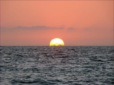 Sunset on the west coast of Mexico.