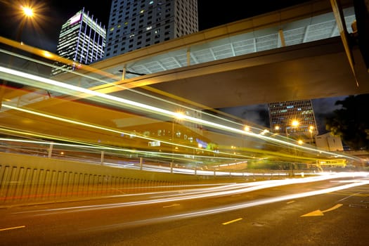 car light in city
