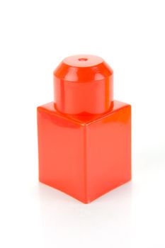 Toy building blocks isolated against a white background