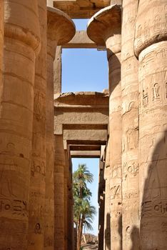 architecture details of Karnak Temple in Egypt