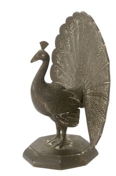 Brass peacock figurine from India