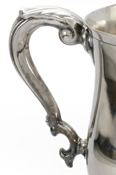 Antique silver goblet handle