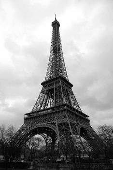 eiffel tower, majestic construction in iron in Paris