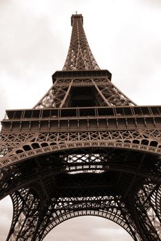 eiffel tower,  the most famous monument of Paris, France