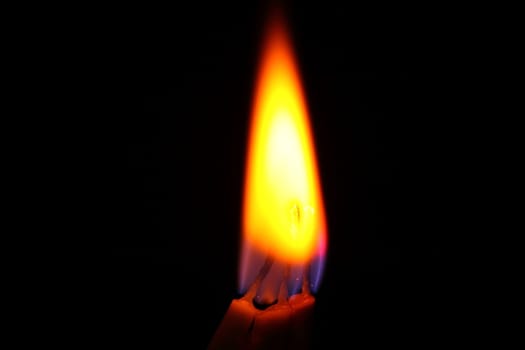three candle flame