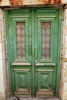 Old, green door