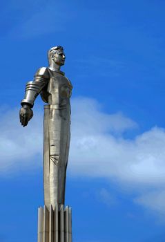 first russian astronaut Yuriy Gagarin monument in Moscow
