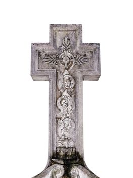 An image of a nice stone cross isolated on white