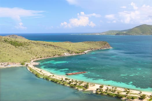 Majors Bay Beach on the Caribbean island of Saint Kitts.