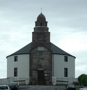 One of 2 round churches in the UK - the round church at Bowmore, Islay, Scotland
