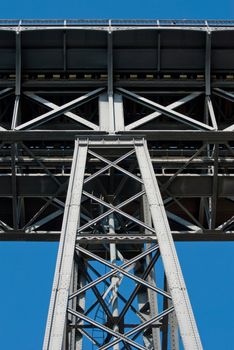 Detail of bridge at Porto, Portugal.