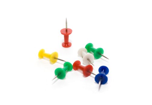 Disposit office needle insulated on white background