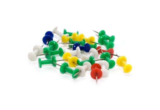 Disposit office needle insulated on white background