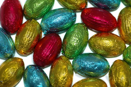 A mass of colourful Easter eggs