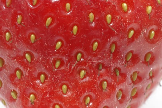 A close up of a fresh strawberry