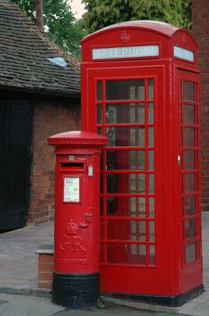 Iconic British Telephone and Post Boxes