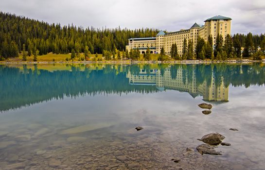 Reflection over Lake Louise, Banff National Park, Alberta, Canada