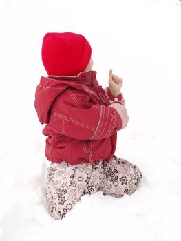 small child in the snow