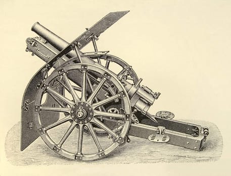 engraving of an old gun