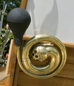 vintage brass horn