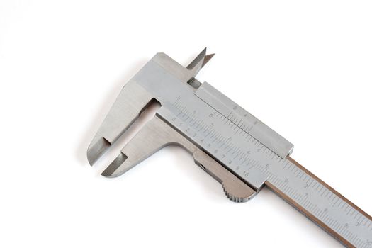 detail of caliper isolated on white background with clipping path