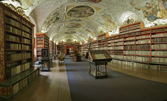 Prague - matematical hall of the Strahov convent library