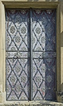 church medieval metal door