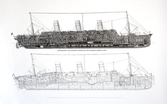 plan of an old steamship