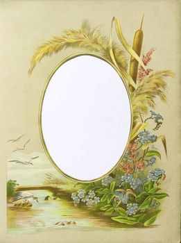  a painting page from vintage photo album