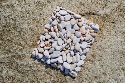 Abstract background. Round pebbles in square shape