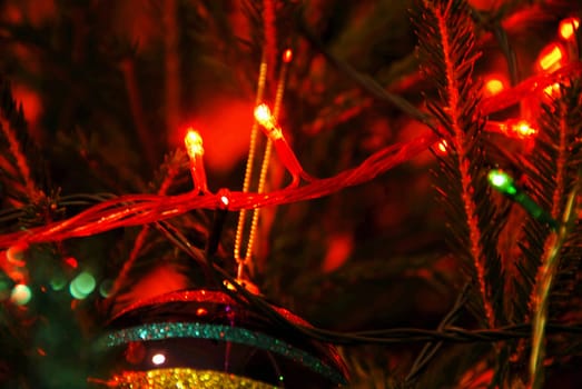 new year tree lights abstract festive background