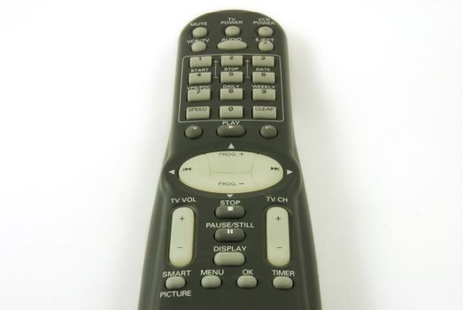 Isolated television remote control with number pad