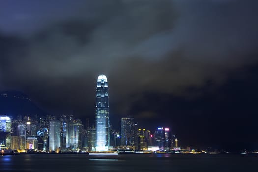 Hong Kong skyline at night 