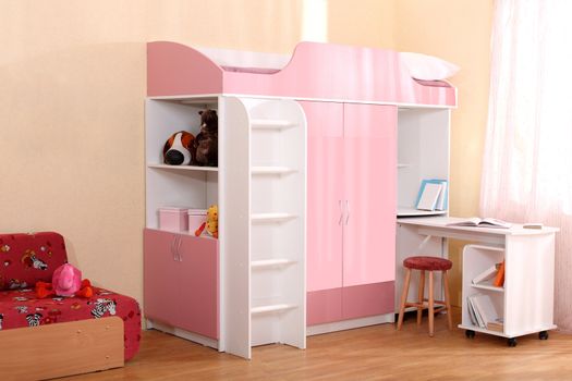 Studio photographing of an interior of a children's room