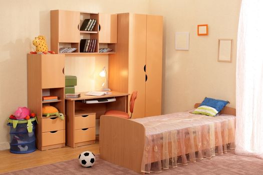 Studio photographing of an interior of a children's room