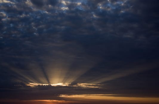 The evening sky