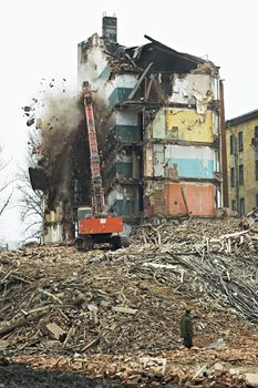 Destruction of Old Apartment Buildings
