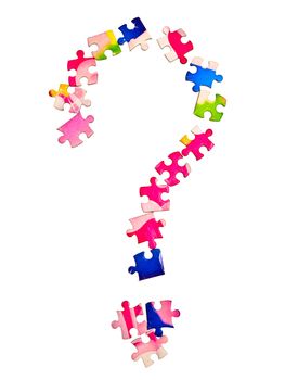 puzzle in the question form at the white background
