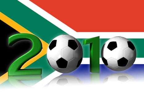 It's a big 2010 soccer logo with south africa flag in background