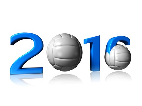 It's a big 2016 volley logo on a white background