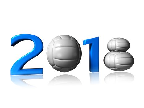 It's a big 2018 volley logo on a white background