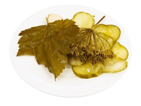 photo of the soft-salted cucumbers on the plate