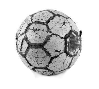 Old ball jn white background