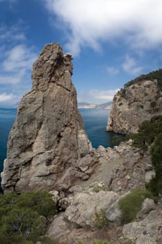 mountain and sea