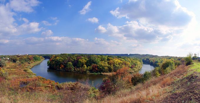 panoramic view of river