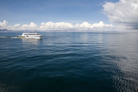 A waterscape of Lake Titicaca. It is one of the highest lakes in the world at 4000m.