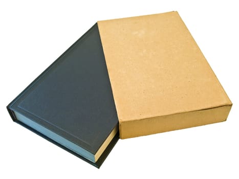 Isolated single book with cover against the white background 