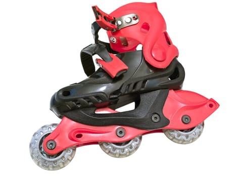 Isolated roller-skates against the white background 