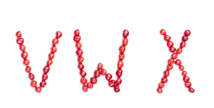 Cherry/merry letter isolated on white